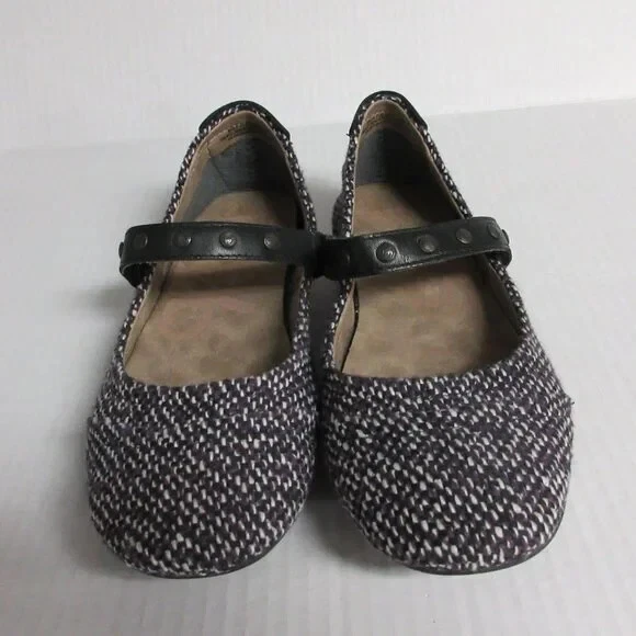 Zapatos planos de ballet de tweed OTBT Brea Mary Jane de lana para mujer talla 6,5 NUEVO Foto 3 de 4