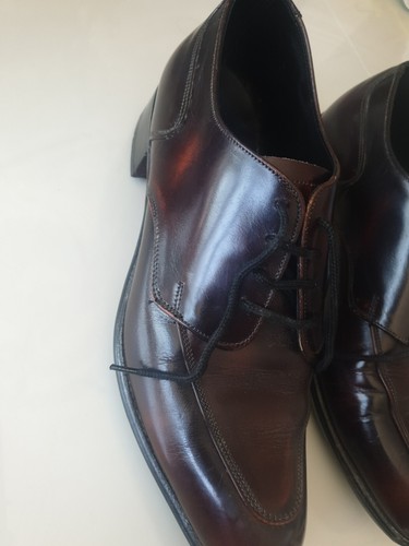 Vintage Quality Solatio Mens Brown Gloss Lace Shoes Size 7 Shiny great condition - Picture 2 of 24
