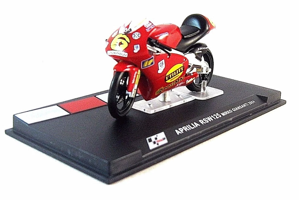 APRILIA RSW 125 #6 RED IXO ALTAYA 1:24 DIECAST MOTORCYCLE COLLECTOR'S MODEL, NEW - Image 4 of 4