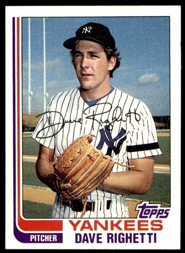 1982 Topps #439 Dave Righetti RC - Yankees de Nueva York - Imagen 1 de 1