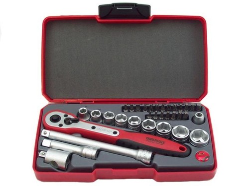 Teng Tools T3834 3/8 square drive 34 piece metric socket set TENT3834 - Picture 2 of 4