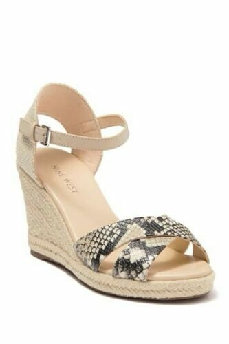Nine West Joy Espadrille Wedge Sandal - Snakeskin Embossed - 9.5 - Picture 2 of 4