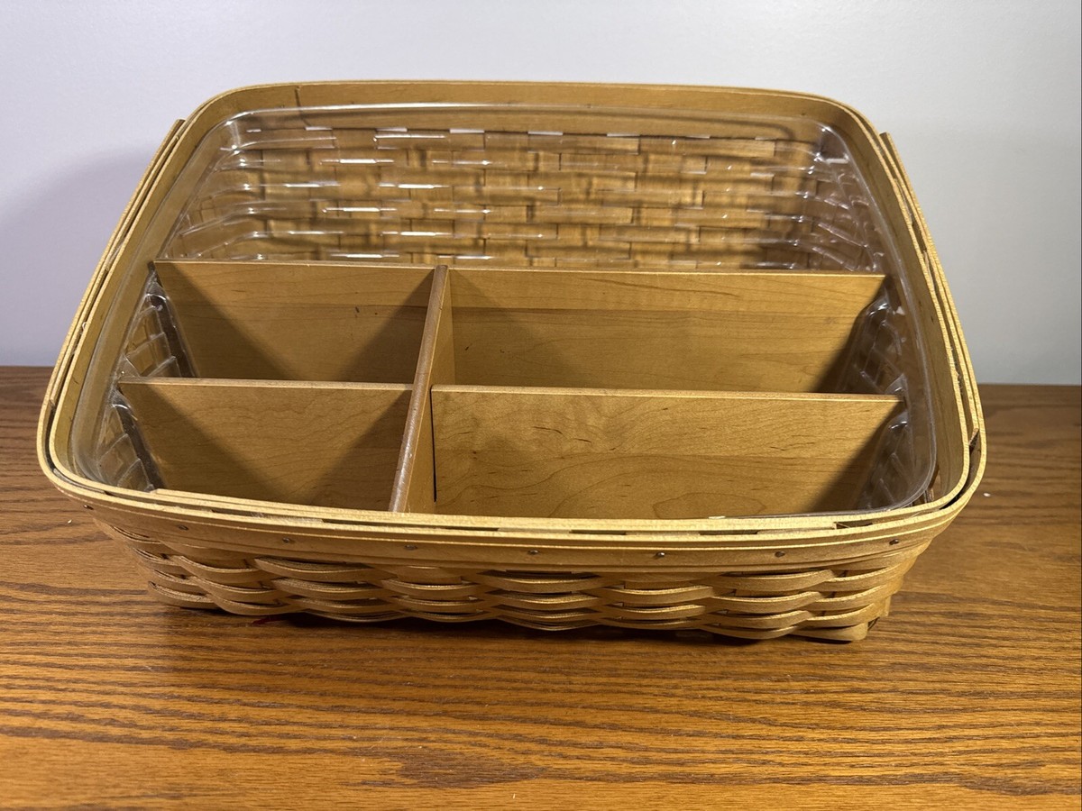 Longaberger 2003 Large Desktop Basket+Protector+Dividers