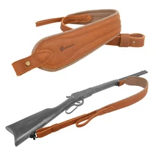 New Style Leather Canvas Rifle Sling Gun Carrying Strap Shooting Rest Adjustable