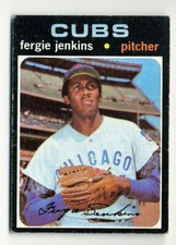 1971 TOPPS CHICAGO CUBS FERGIE JENKINS #280  HALL OF FAME VG-EX+