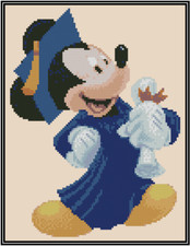 Mickey Mouse Graduate Counted Cross Stitch Chart No. 28-107 