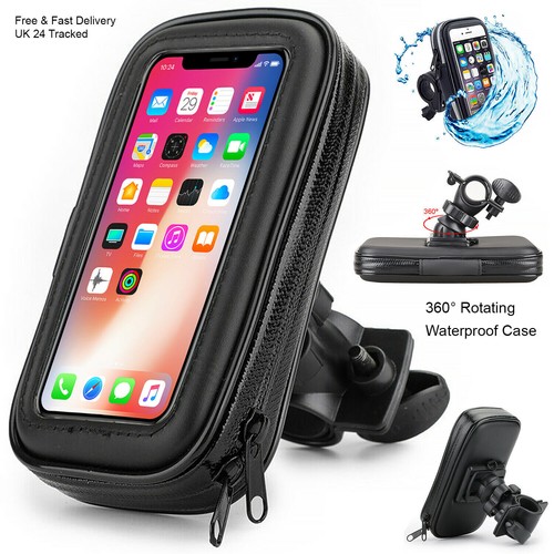 Motor Bike 360° Waterproof Bicycle Phone Case Mount Holder for Mobile Phones UK - Picture 28 of 34
