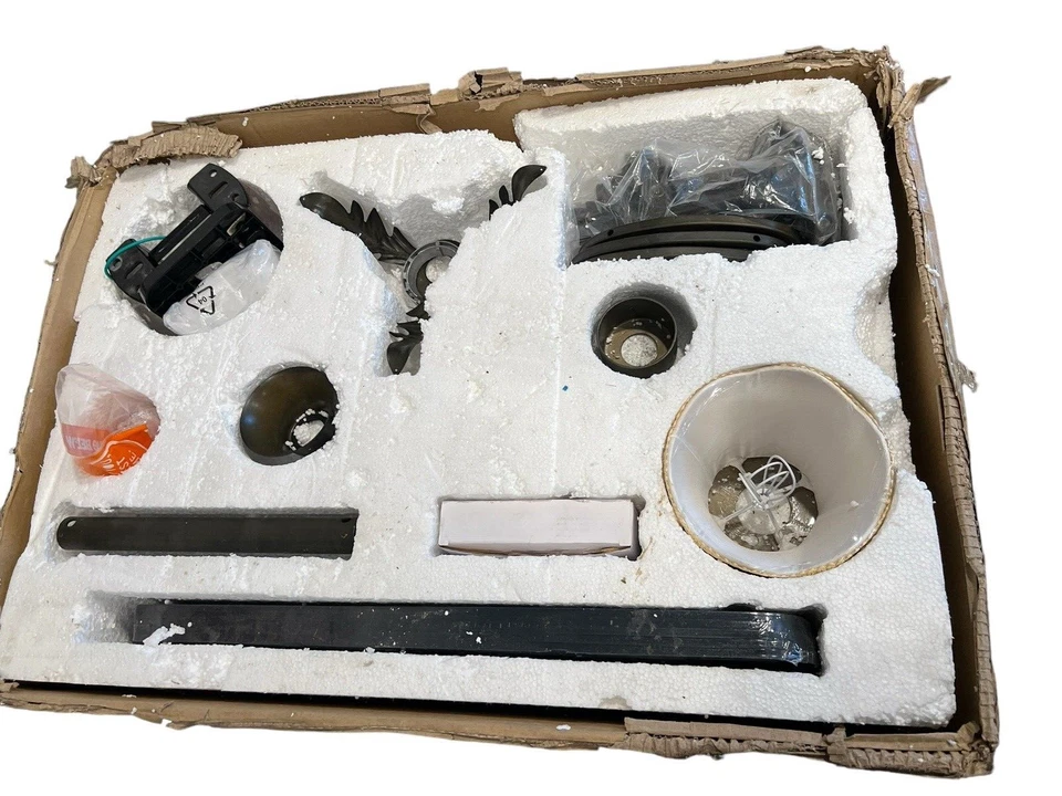 NEW Warehouse of Tiffany 52" Indoor Bronze Finish Ceiling Fan & Light CFL8211AB - Image 4 of 4