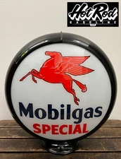 MOBIL Mobilgas Special Reproduction 13.5" Gas Pump Globe - (Black Body)