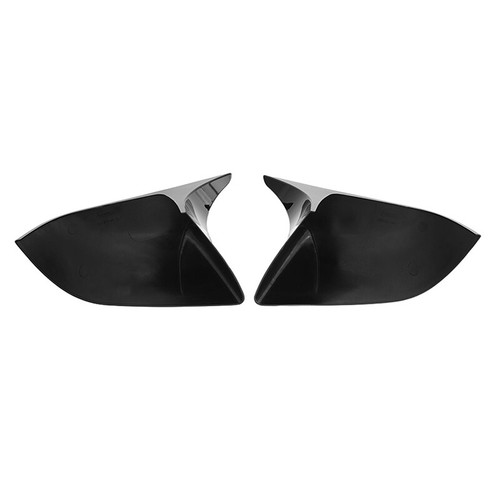 For Tesla Model 3 2017-22 Gloss Black Exterior Horn Rear View Mirror Cover Trim - Picture 6 of 8