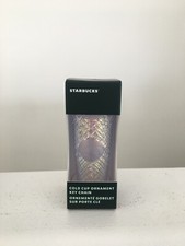 NEW Starbucks Holiday Christmas 2022 Cold Cup Ornament Unicorn Jeweled Keychain