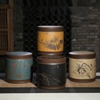 China tea caddy for Pu'er tea cake Chinese real yixing zisha tea canister & lid
