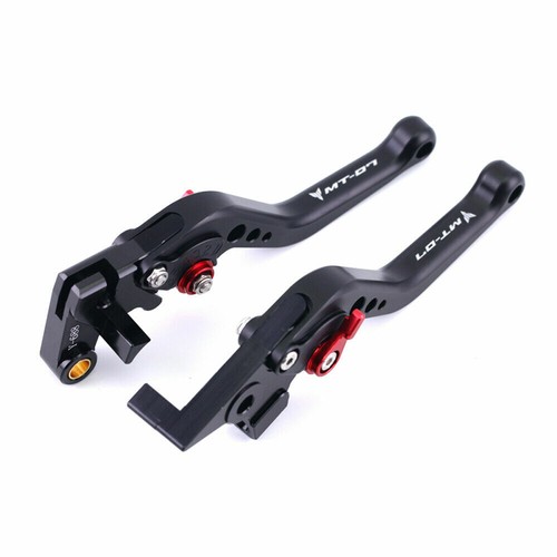 CNC Bar End Caps Short Brake Clutch Levers For YAMAHA MT-07 MT-09 2014-2020 2018 - Picture 19 of 33