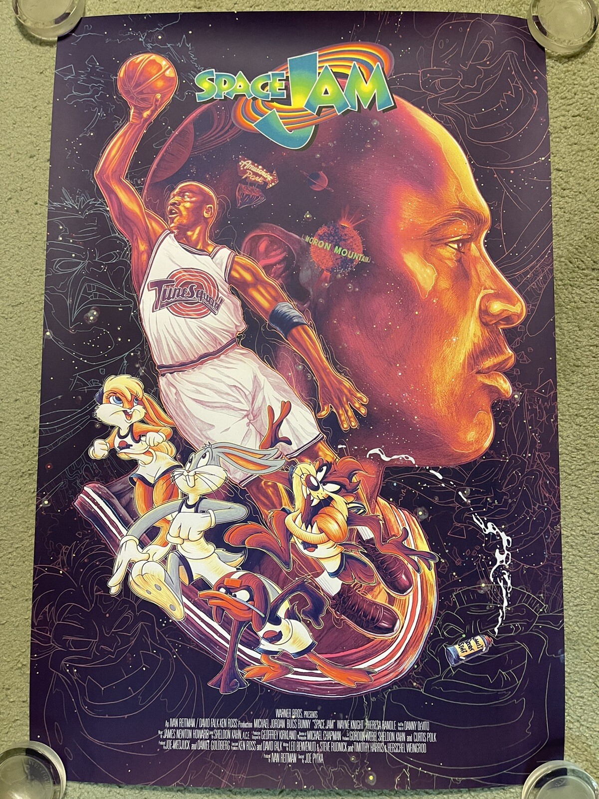 SPACE JAM マイケル・ジョーダン トーキング ポスター MICHAEL AIR JORDAN SPACE JAM ORIGINAL MOVIE VIDEO POSTER