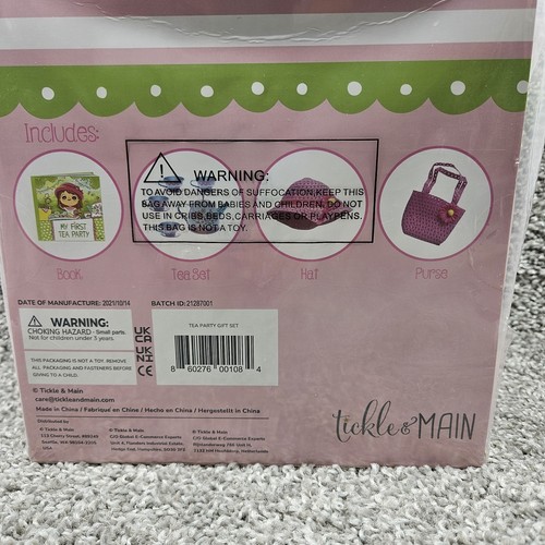 Tickle & Main My First Tea Party 12 Pc Gift Set Book Hat Purse Tea Pot Tea Cups - Picture 2 of 5