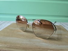 Christian Dior Vintage Womens Metal Eyeglass Frames 2302 Gold/Pearl Made Germany