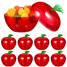 Cabilock 12pcs Christmas Apple Container Filled Plastic Bobbing Apples Plastic
