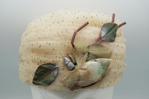 Mesh Floral 1960's Church Derby Fancy Hat