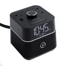 User-Friendly Alarm Clock Charger with 2 USB Ports  Bluetooth Speaker