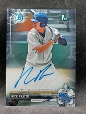 2017 Bowman Draft Chrome Draft Pick Autographs Nick Pratto #CDA-NP 