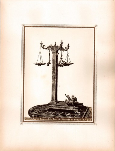 Pompei.Italie.Italia.Napoli.Naples."Candelabro della Casa Diome" Photo Albuminée - Picture 2 of 2