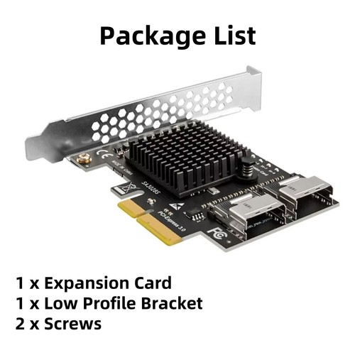 New ASM1166 SFF-8087 Mini-SAS SATA 3.0 Expansion Card 8Ports HDD SSD Cable - Afbeelding 21 van 23