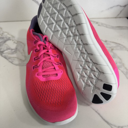Nike Women's Size 12 Free Rn 2017 Running Pink Trainers 880840 601 - Picture 6 of 6