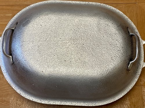 Girarrosto Pre-1936 Silver Seal Vintage 12x17" con coperchio pentole alluminio raro - Foto 2 di 13