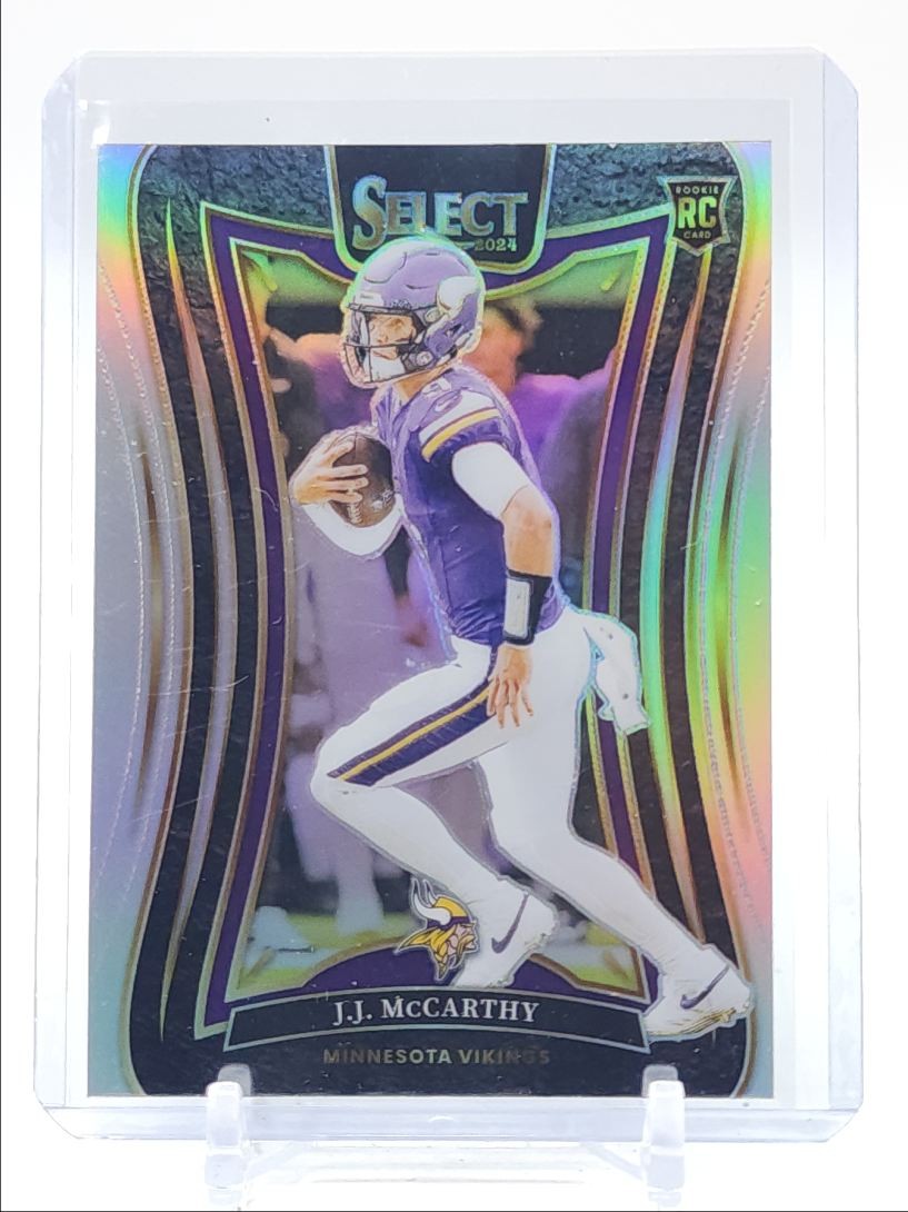 J.J. MCCARTHY 2024 SELECT SUITE LEVEL ROOKIE SILVER PRIZM VIKINGS RC Q4689