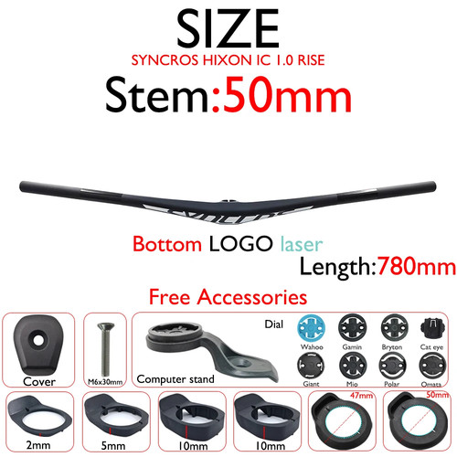 Carbon Fiber MTB XC One-Piece Lenker 6°/7° passend Computer Halterung/Spacer - Bild 34 von 39