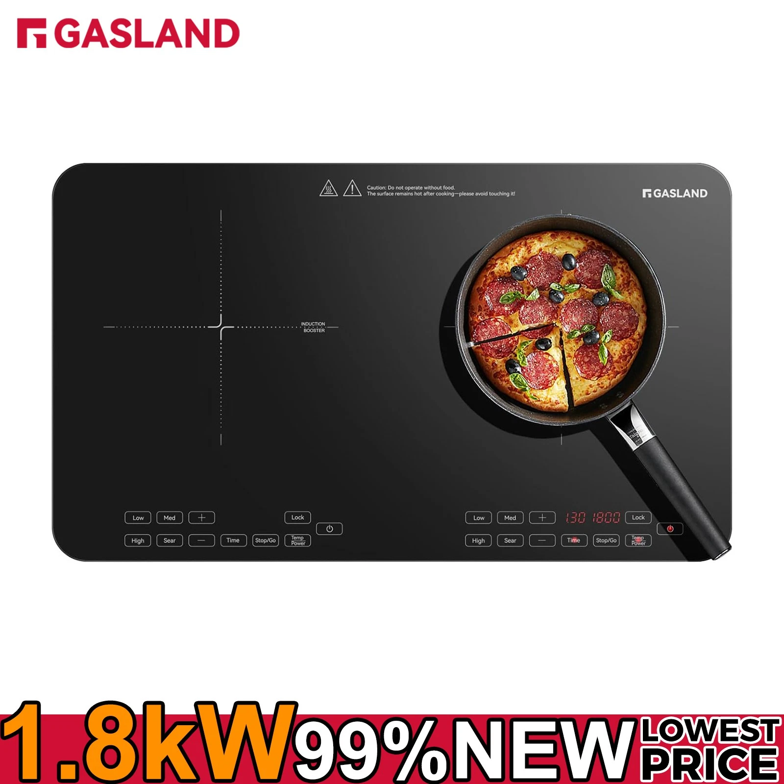 1800W Portable Induction Cooktop Double Burner Sensor Touch & Child Lock
Opens in a new window or ta