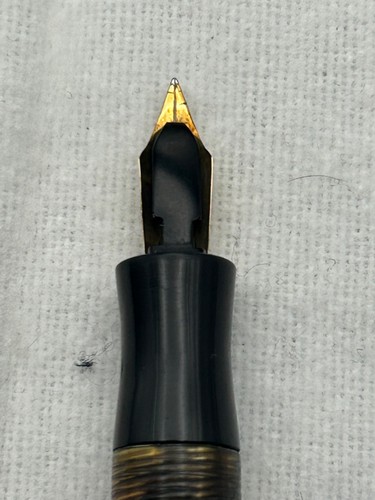 Vintage Simplo Marbled Fountain Pen, 14C Medium Nib-VG Condition - 第 8/17 張圖片