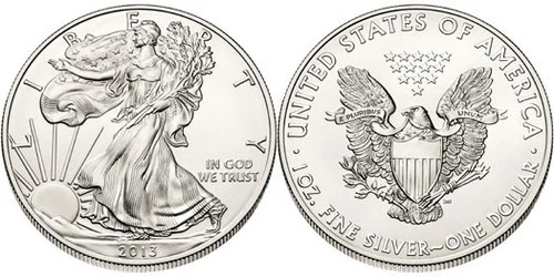 2013 1 oz American Silver Eagle BU 1 coin