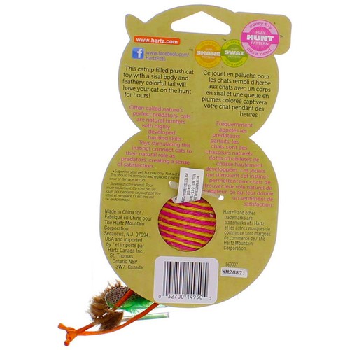 Hartz Just For Cats Rollabout Mouse Cat Toy, Catnip Filled, Assorted - Picture 4 of 4