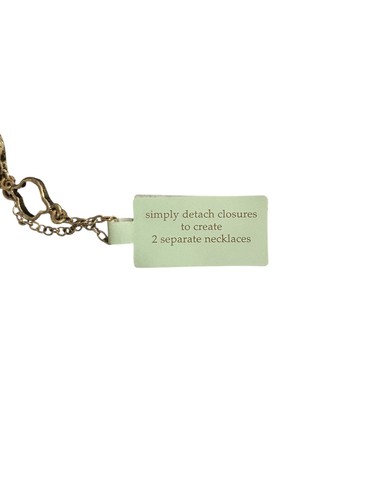 Lonna & Lilly 2 In 1 Necklace Gold Tone Blue New With Tags - Picture 3 of 3