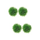 2 Pack Artificial Grass Outdoor Plants Simulated Topiary Balls Green