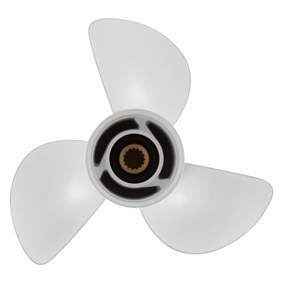 Outboard Propeller, Upgrade OEM 15 Spline Tooth Aluminum Outboard Boat Propeller