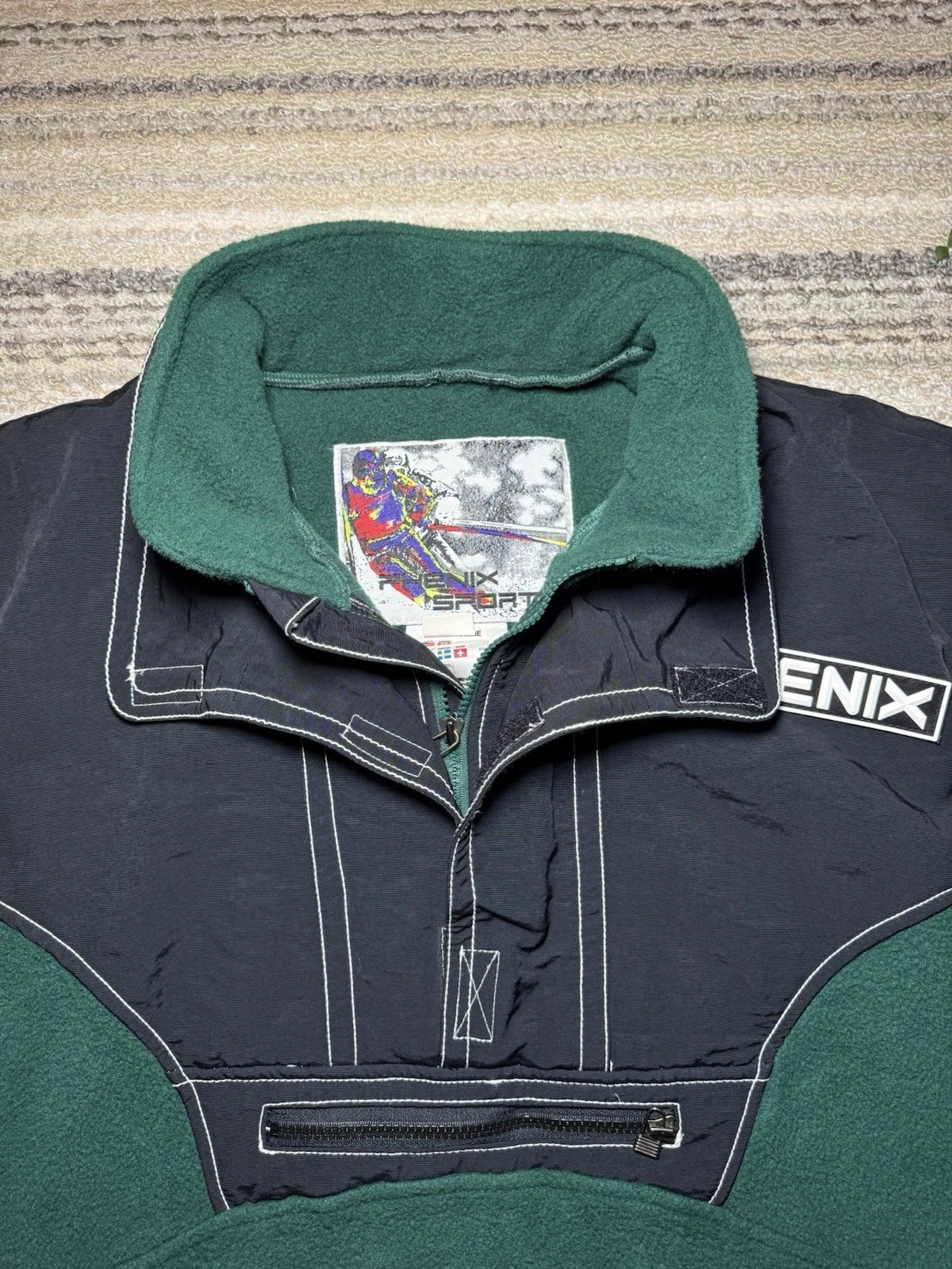Vtg Phenix Fleece Jacket Mens XL Green Pullover Ski Snowboard Canada Outdoors - product detail image 5