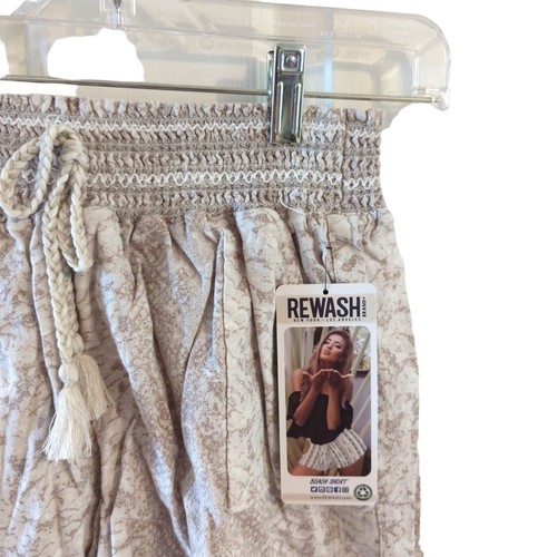 Pantalones cortos de mezcla de lino Rewash nuevos con etiquetas, XL - Imagen 2 de 5