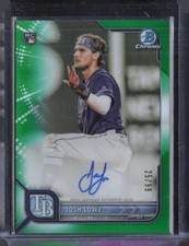 2022 Bowman Chrome Green Refractor Josh Lowe /99 Auto Autograph RC Rookie 