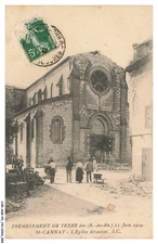 CAR-ADGP4-0236-13 - JUNE 11 EARTHQUAKE - ST-CANNAT - The Deva Church