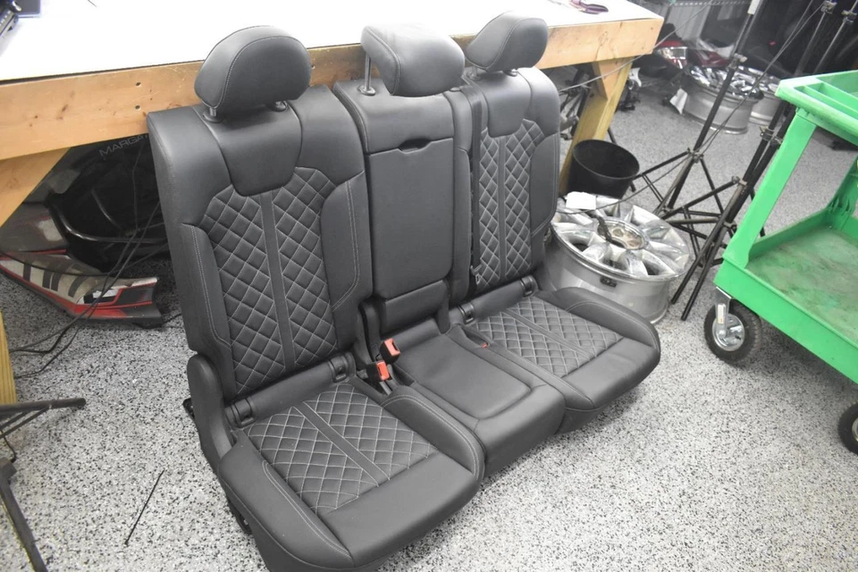 2018 Audi SQ5 Used Rear Second Row Seat Assembly Black Leather BUC 76000 Mi Foto 2 de 4
