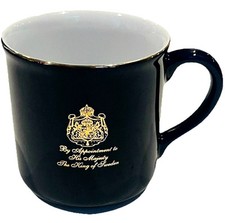 Gevalia Kaffe Coffee Mug Tea Cup Black Gold Rim