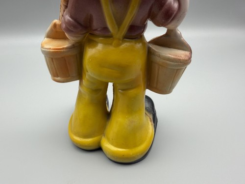 Vintage Boy with Buckets Hard Plastic 6" Figurine Farmhouse Southwestern Decor - Picture 17 of 19