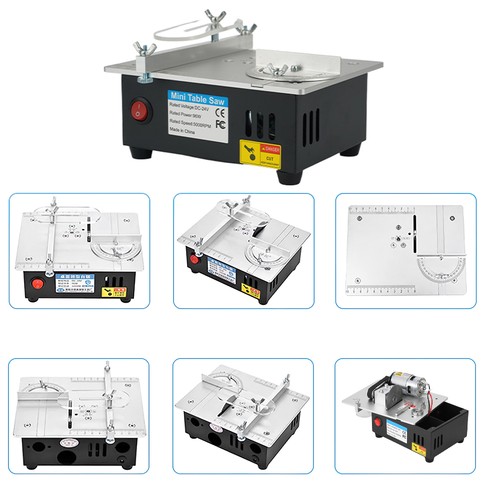 Tisch Kreissäge 96W kompakt präzise 7 Geschwindigkeiten präzises Schneiden Holz - Bild 13 von 17