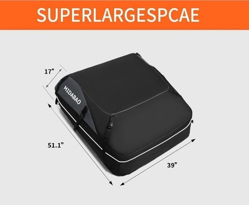 MIDABAO 20 Cubic Waterproof Heavy Duty Car Roof Top Carrier - Foto 6 di 7