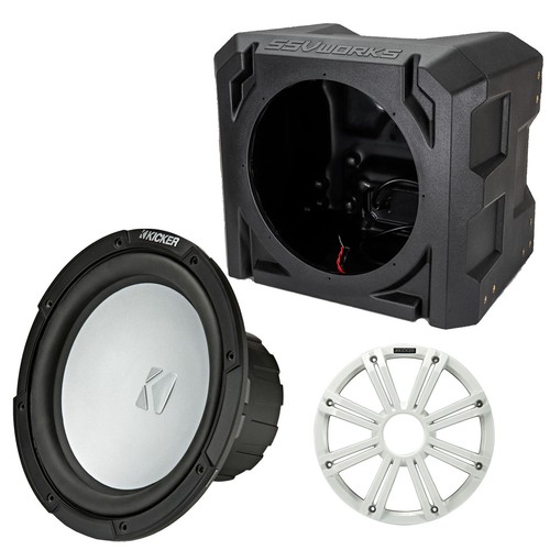 Kicker 45KM102 10" 2-Ohm Marine Subwoofer + SSV Marine Sub Box