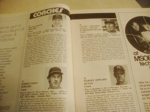 Authentic 1978 Milwaukee Brewers Official Program vrs Texas Rangers Card Scored! - Picture 3 of 7