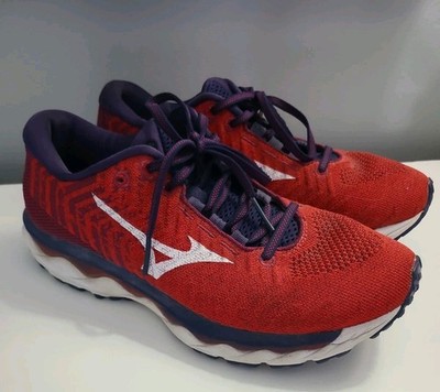 Mizuno Wave Sky Waveknit 3 Women's Size 9.5 Neutral Cushioned Running Shoes Red