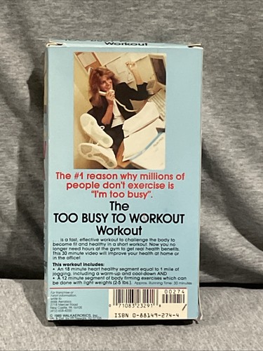 Leslie Sansone - The Too Busy to Workout Workout (VHS) Walk Aerobics in-home - Imagen 2 de 17